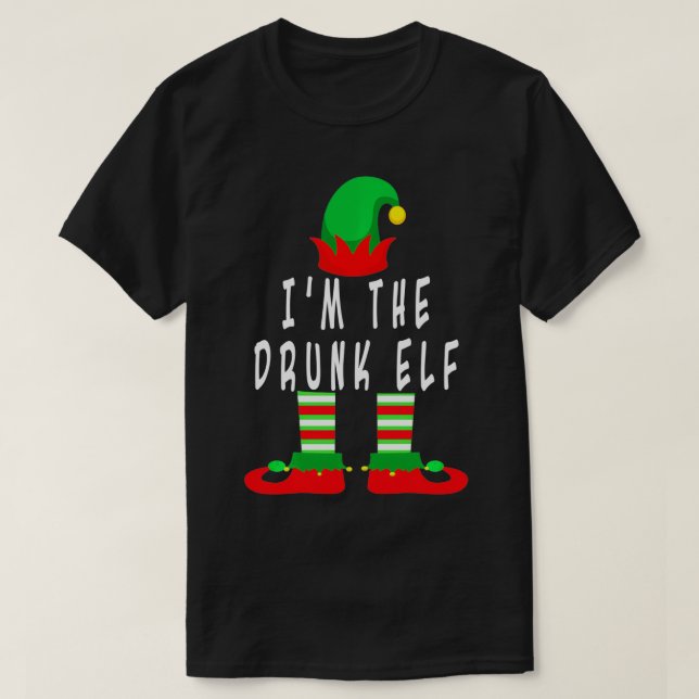 I'm The Oldest Elf, Matching Family Santa Christma T-Shirt (Design Front)