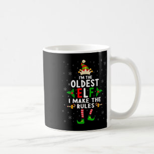 I'm The Oldest Elf Xmas Elf Sibling Cousin Matchin Coffee Mug