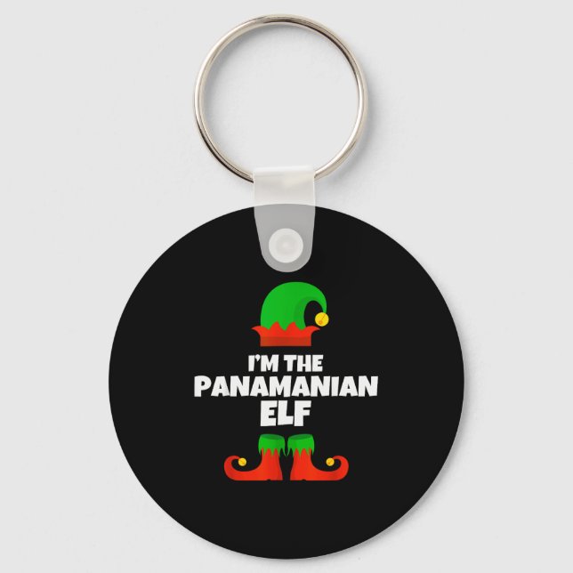 I'm The Panamanian Elf Family Pajama Christmas Fun Key Ring (Front)