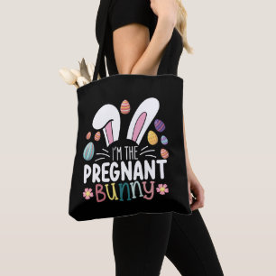 I'm The Pregnant Bunny Mum Easter Family Matching Tote Bag