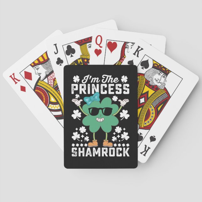 I'm The Princess Shamrock St Patrick's Day Irish Playing Cards (Back)