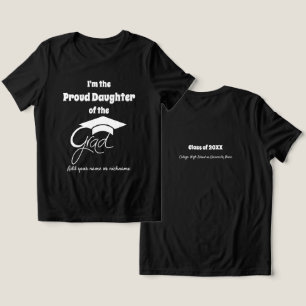I'm the Proud Daughter of the Grad-White-Editable Tri-Blend Shirt