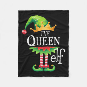 I'm The Queen Elf Matching Christmas Costume Fleece Blanket