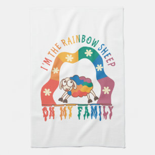 I'm the Rainbow Sheep of My Family – Pride Sheep Tea Towel