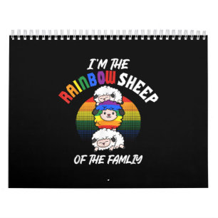 Im The Rainbow Sheep Of The Famliy Present Calendar