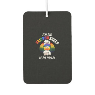 Im The Rainbow Sheep Of The Famliy Present Car Air Freshener