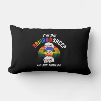 Im The Rainbow Sheep Of The Famliy Present Lumbar Cushion