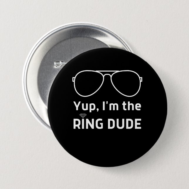 Im the ring dude funny wedding ring kids 7.5 cm round badge (Front & Back)