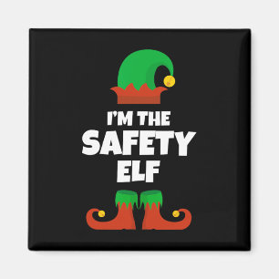 I'm The Safety Elf Family Pajama Christmas Funny Magnet
