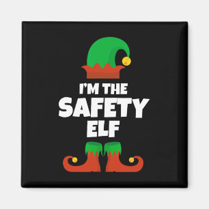 I'm The Safety Elf Family Pajama Christmas Officer Magnet