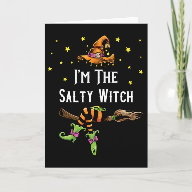 Im The Salty Witch Halloween Matching Group Costum Card (Front)