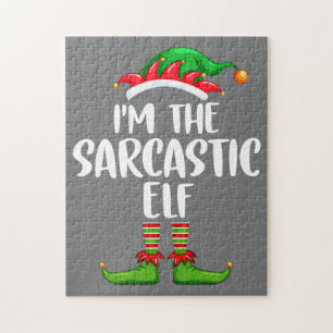 I'm The Sarcastic Elf Shirt Matching Family Group Jigsaw Puzzle