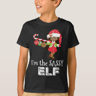 I'm the Sassy Elf African American Girl 5 Matching T-Shirt