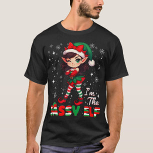 Im The Sassy Elf Cute Snowflake Christmas Xmas Gir T-Shirt