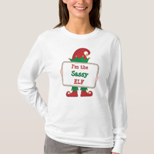 I'm The Sassy Elf   Personalised Christmas Elf T-Shirt