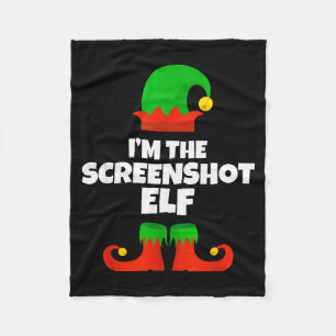 I'm The Screenshot Elf Family Pajama Christmas Fun Fleece Blanket