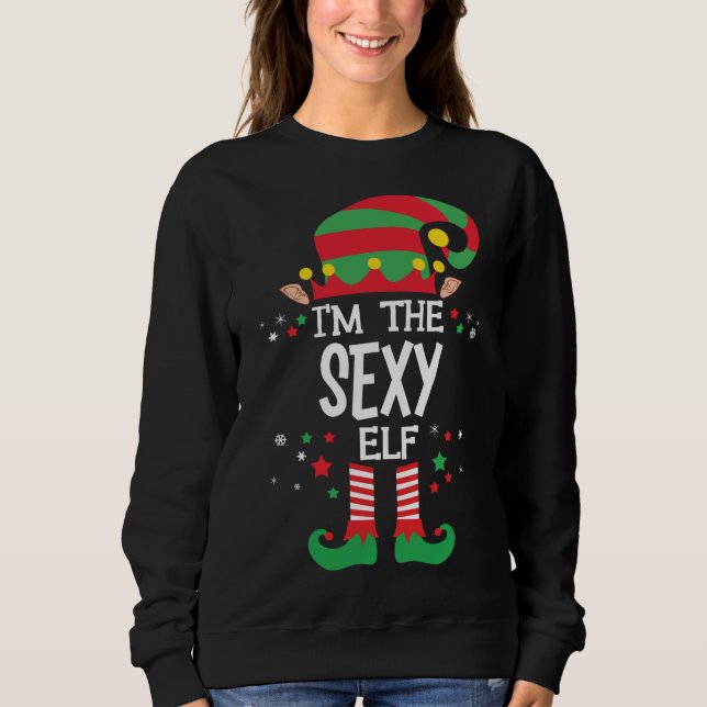 I'm the Selfie Elf Family Matching Christmas Pajam Sweatshirt (Front)