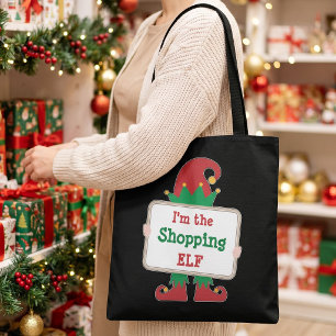 I'm The Shopping Elf Personalised Christmas Elf Tote Bag