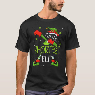 I'm The Shortest Elf Dabbing Santa Claus Xmas Fami T-Shirt