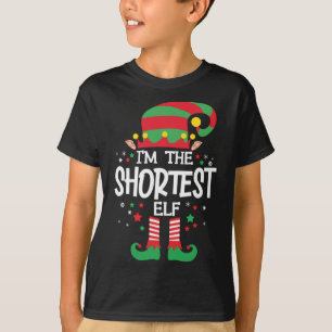 I'm the Shortest Elf Family Matching Christmas Paj T-Shirt