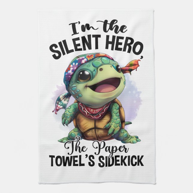I'm the Silent Hero Tea Towel (Vertical)