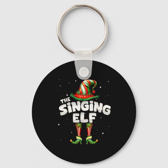 I'm The Singing Elf Family Matching Group Christma Key Ring (Front)