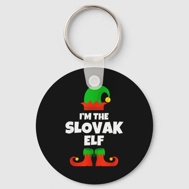 I'm The Slovak Elf Family Pajama Christmas Funny S Key Ring (Front)