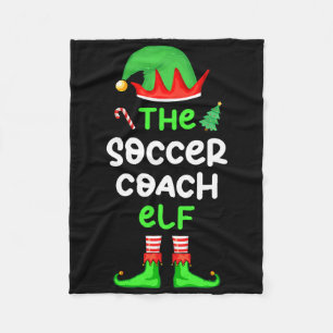 I'm The Soccer Coach Elf Christmas Matching Pajama Fleece Blanket