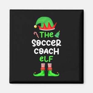 I'm The Soccer Coach Elf Christmas Matching Pajama Magnet