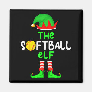 I'm The Softball Elf Christmas Family Matching Paj Magnet