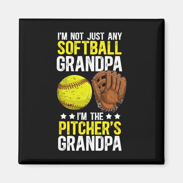 I'm The Softll Pitcher Grandpa Of A Softll Pitcher Magnet (Front)