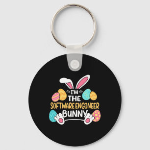 Im The Software Engineer Bunny Developer Easter  Key Ring