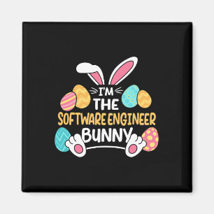 Im The Software Engineer Bunny Developer Easter Magnet