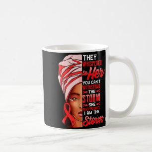 Im The Storm Black Women Heart Disease Sparkle Red Coffee Mug