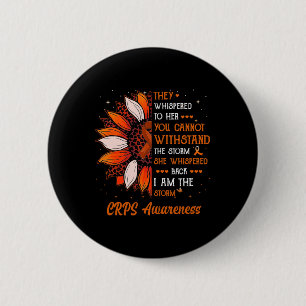 I'm The Storm Crps Awareness Month Warrior Orange 6 Cm Round Badge