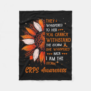 I'm The Storm Crps Awareness Month Warrior Orange Fleece Blanket