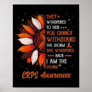 I'm The Storm Crps Awareness Month Warrior Orange Poster