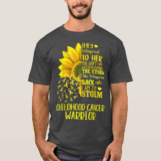 Im The Storm Strong Childhood Cancer Warrior Sunfl T-Shirt