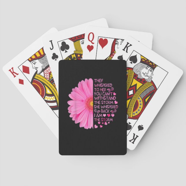 I'm The Storm Strong Women Breast Cancer Warrior P Playing Cards (Back)