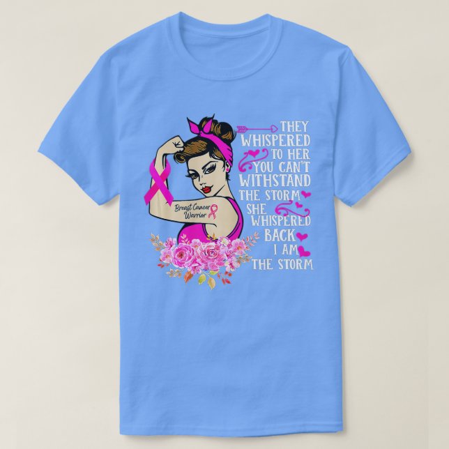I'm The Storm Strong Women Breast Cancer Warrior P T-Shirt (Design Front)