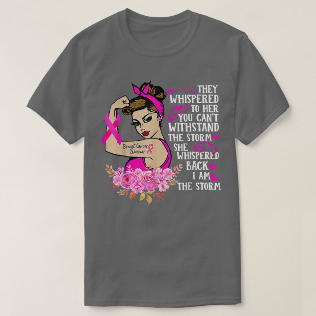 I'm The Storm Strong Women Breast Cancer Warrior P T-Shirt (Design Front)