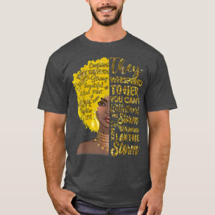 I'm The Storm Strong Womens Gold Childhood Cancer  T-Shirt
