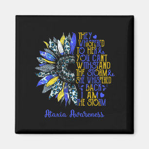 I'm The Storm Sunflower Leopard Ataxia Warrior Sur Magnet