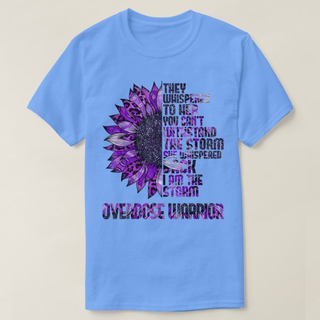 Im The Storm Sunflower Purple Ribbon Overdose Warr T-Shirt (Design Front)