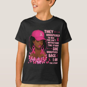 Im The Storm Women Black Cowgirl Breast Cancer Awa T-Shirt