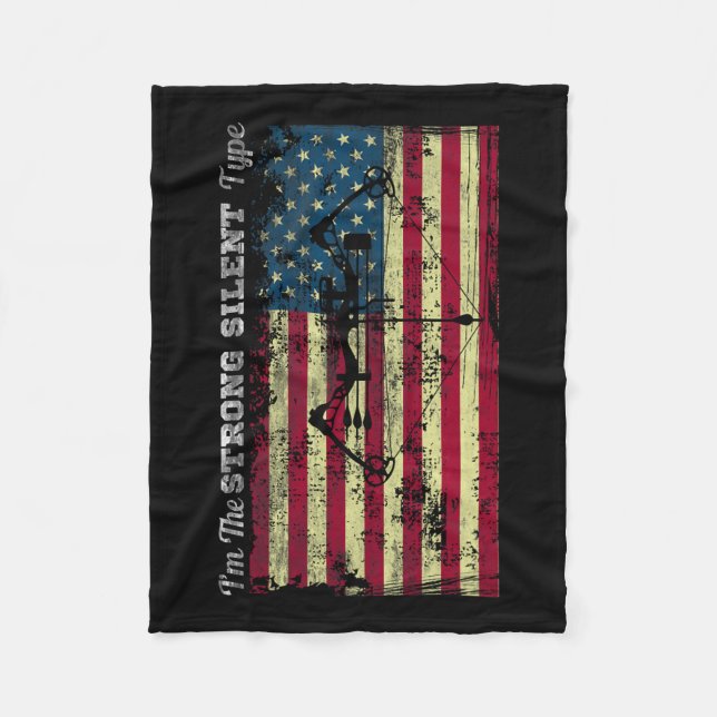 I'm The Strong Silent Type Funny  Fleece Blanket (Front)