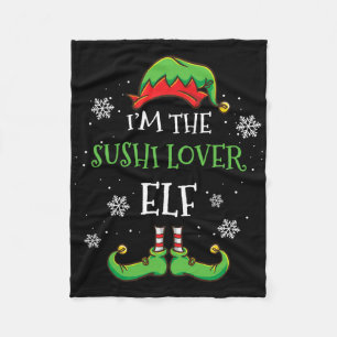 Im The Sushi Lover Elf Christmas Fleece Blanket