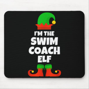 I'm The Swim Coach Elf Family Pajama Christmas Fun Mouse Pad