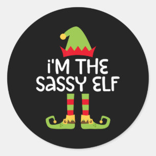 I'm The Sy Elf Matching Christmas Elf  Classic Round Sticker