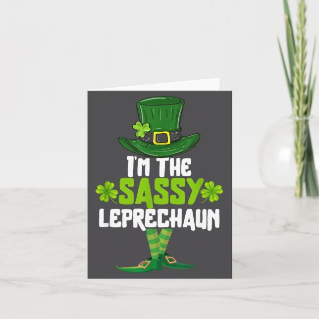 I'm The Sy Leprechaun Matching St Patrick's Day Co Card (Front)